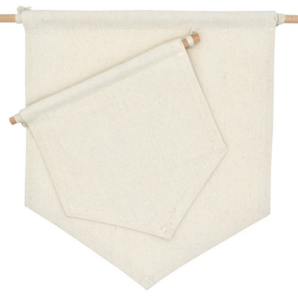Blank Cotton Hanging Pennant Banner ✴ - Picture 4 of 8